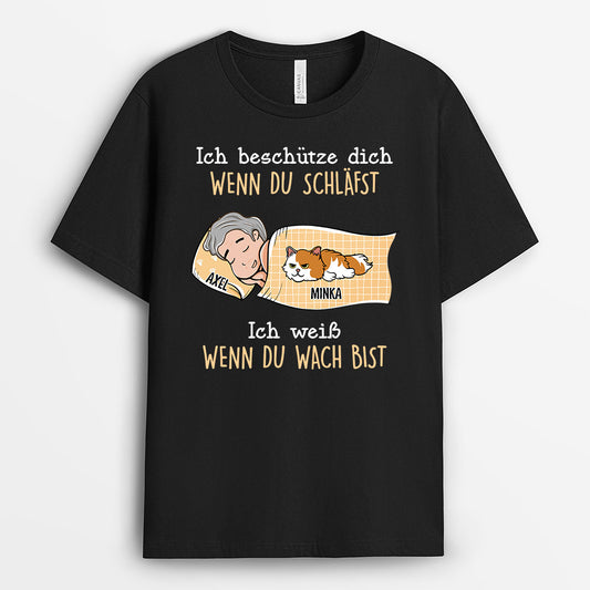 0672Age2 Personalisierte Geschenke T Shirt Katzen Katzenpapa Katzenbesitzer