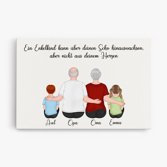 0732CGE1 Personalisierte Geschenke Leinwand Kinder Enkelkinder Oma Opa