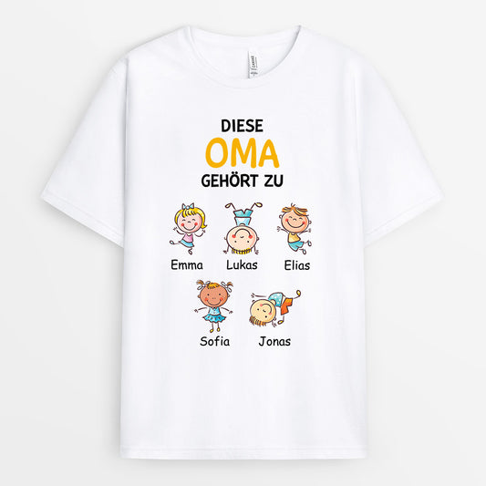0741Age2 Personalisierte Geschenke T shirt Kinder Mama Oma