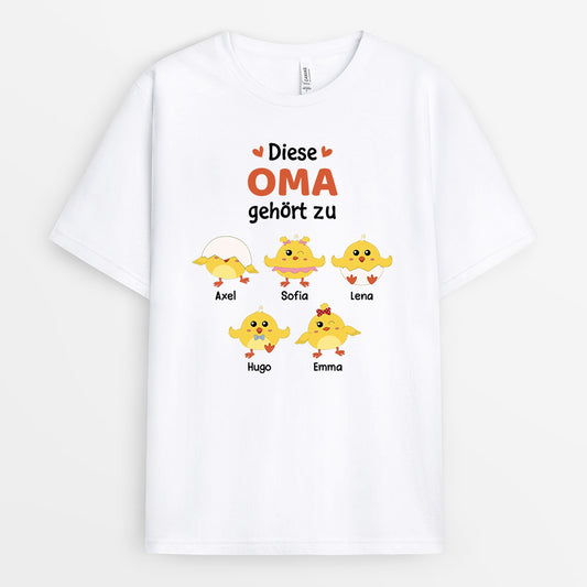 0750AGE1 Personalisierte Geschenke T Shirt Kinder Mama Oma