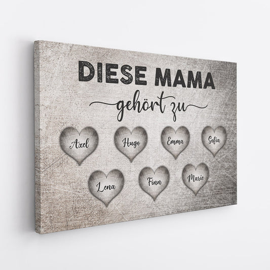 0751Cge2 Personalisierte Geschenke Leinwand Kinder Enkelkinder Mama Oma