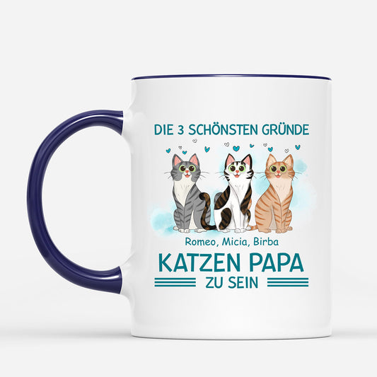 0758Mge1 Personalisierte Geschenke Tasse Katze Katzenvater Katzenbesitzer