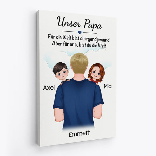 0823CGE2 Personalisierte Geschenke Leinwand Kinder Enkel Papa Opa