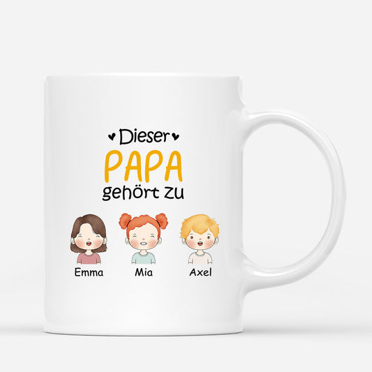 0827MGE1 Personalisierte Geschenke Tasse Kinder Enkel Papa Opa
