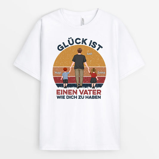 0828AGE2 Personalisierte Geschenke T Shirt Kinder Enkel Papa Opa