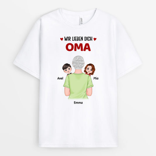 0830AGE1 Personalisierte Geschenke T Shirt Kinder Enkel Mama Oma