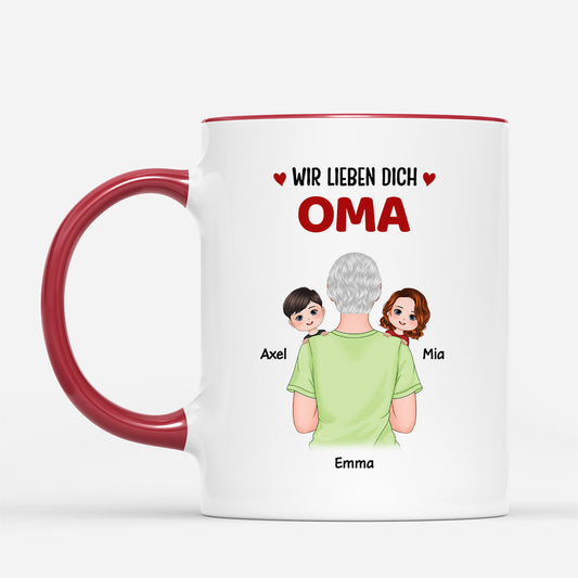 0830MGE2 Personalisierte Geschenke Tasse Kinder Enkel Mama Oma