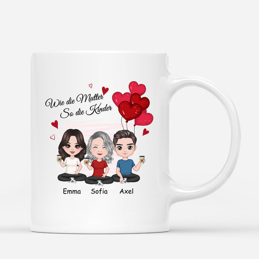 0831MGE1 Personalisierte Geschenke Tasse Kinder Mama Oma