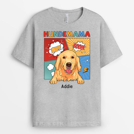 0833AGE2 Personalisierte Geschenke T Shirt Hunde Hundebesitzer Hundemama