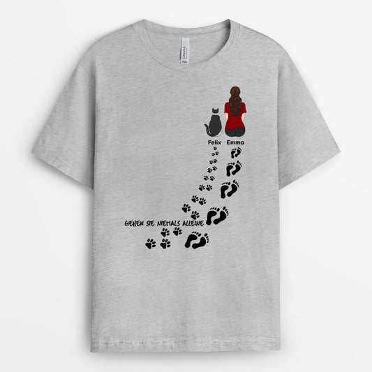 0838AGE1 Personalisierte Geschenke T Shirt Katzen Katzenbesitzer Katzenmama