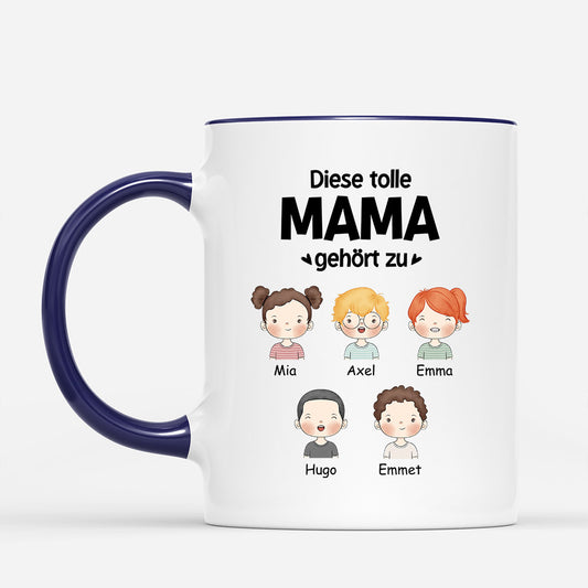 0840MGE2 Personalisierte Geschenke Tasse Kinder Mama Oma