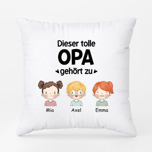 0840PGE2 Personalisierte Geschenke Kissen Kinder Papa Opa