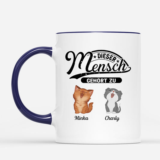 0843MGE2 Personalisierte Geschenke Tasse Katze Katzenliebhaber Katzenbesitzer