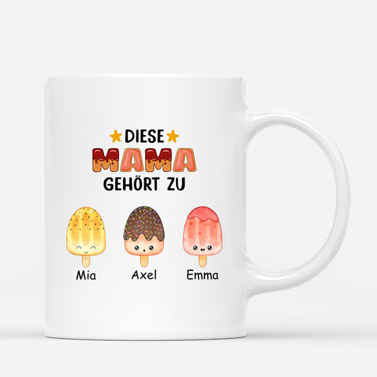 0876MGE1 Personalisierte Geschenke Tasse Kinder Enkelkinder Mama Oma