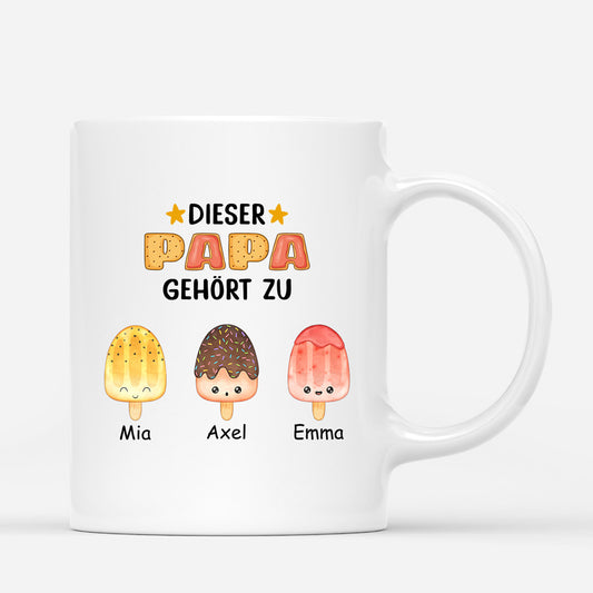 0876MGE1 Personalisierte Geschenke Tasse Kinder Enkelkinder Papa