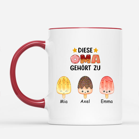 0876MGE2 Personalisierte Geschenke Tasse Kinder Enkelkinder Mama Oma