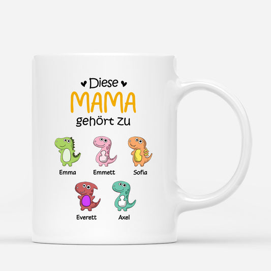 0879MGE1 Personalisierte Geschenke Tasse Kinder Enkelkinder Mama Oma