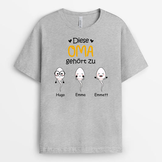 0885AGE2 Personalisierte Geschenke T Shirt Kinder Enkelkinder Mama Oma