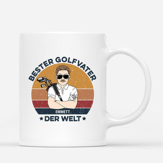 0895MGE1 Personalisierte Geschenke Tasse Golf Kinder Enkelkinder Papa Opa