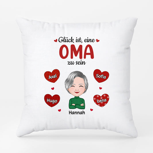 0911PGE1 Personalisierte Geschenke Coussin Kinder Enkelkinder Mama Oma