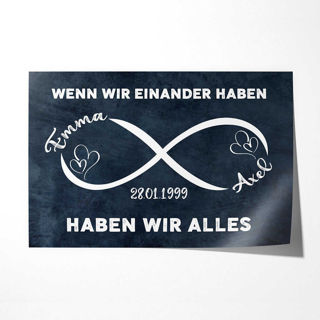 Wenn Wir Einander Haben - Personalisierte Geschenke | Poster Für Paare/Pärchen