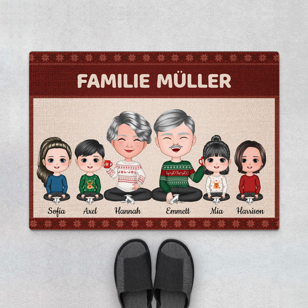 Die Familie - Personalisierte Geschenke | Fußmatte für Familie Weihnachten