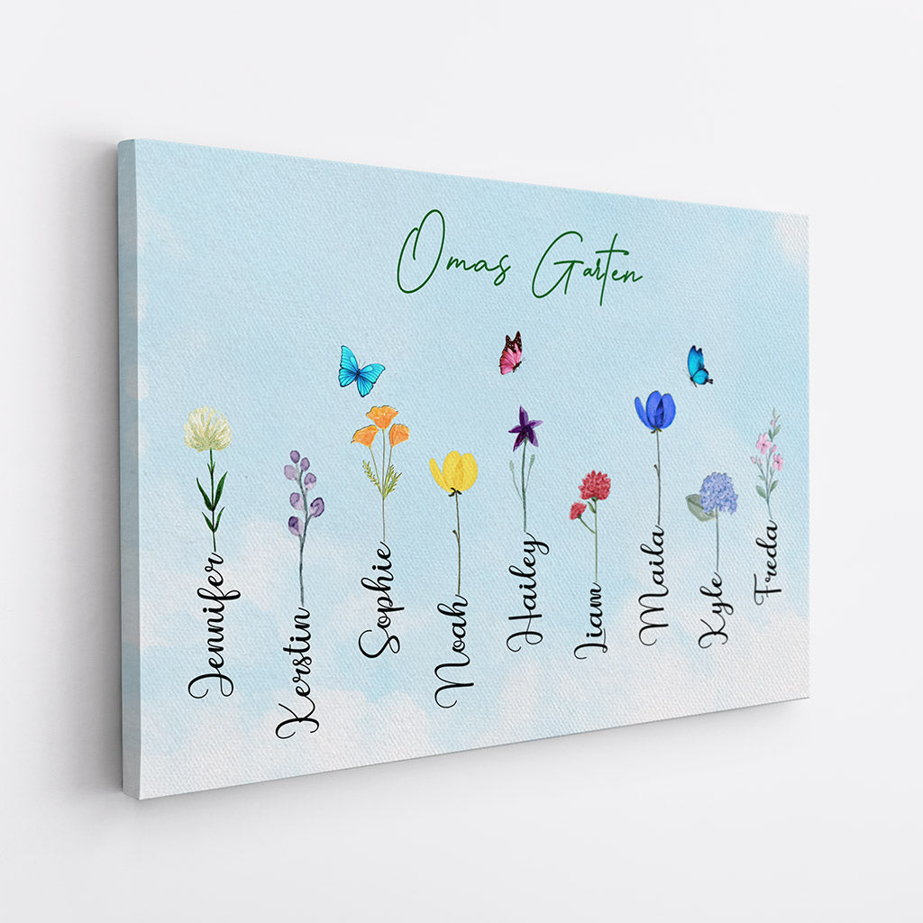 0065C240HGE3 personalisierte Leinwand geschenke garten oma mama