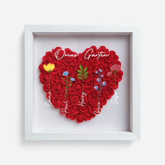0065OGE1 omas garten blumen 3d bilderrahmen personalisiert_ oma 0065OTL7A