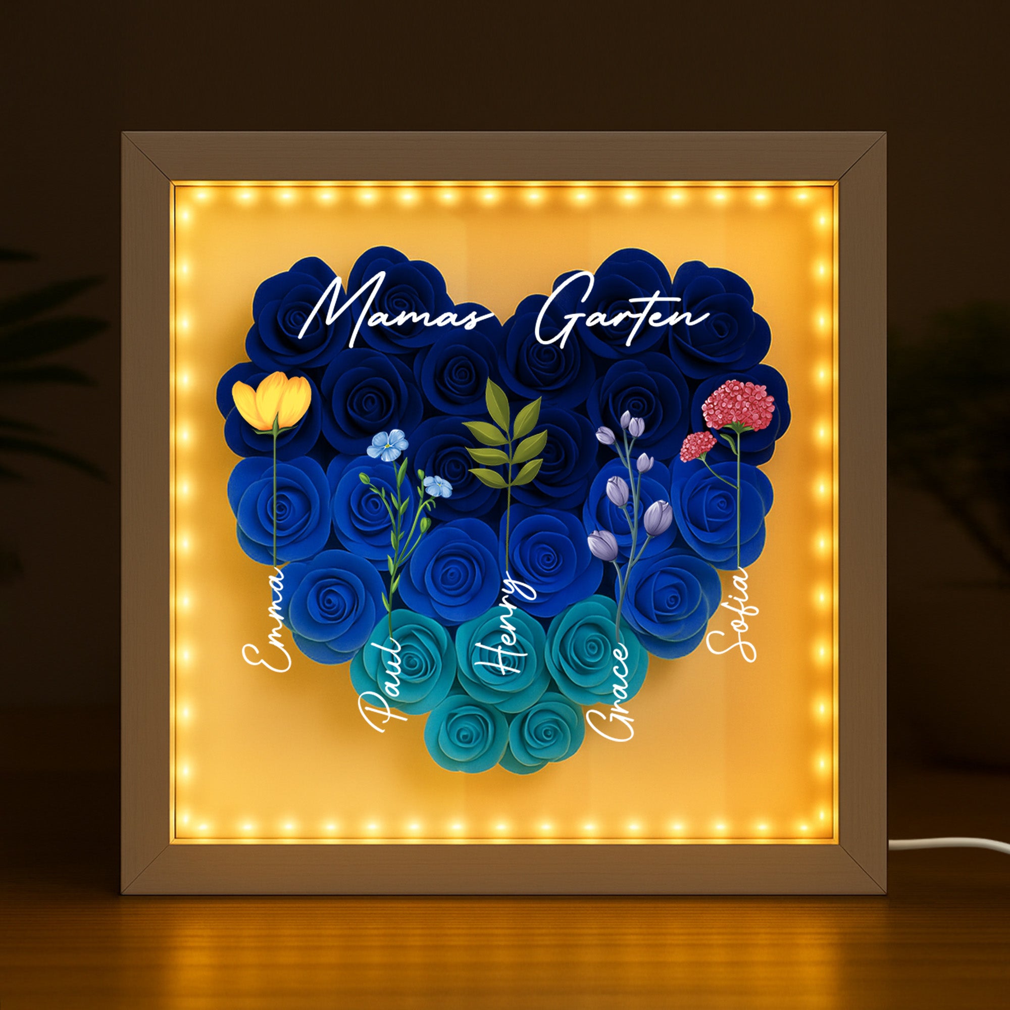 0065OGE2 omas garten blumen 3d bilderrahmen personalisiert_ oma 0065OTL7A