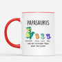 0114MGE2 personalisierte papasaurus wie ein normaler papa aber mehr raawrsome tasse