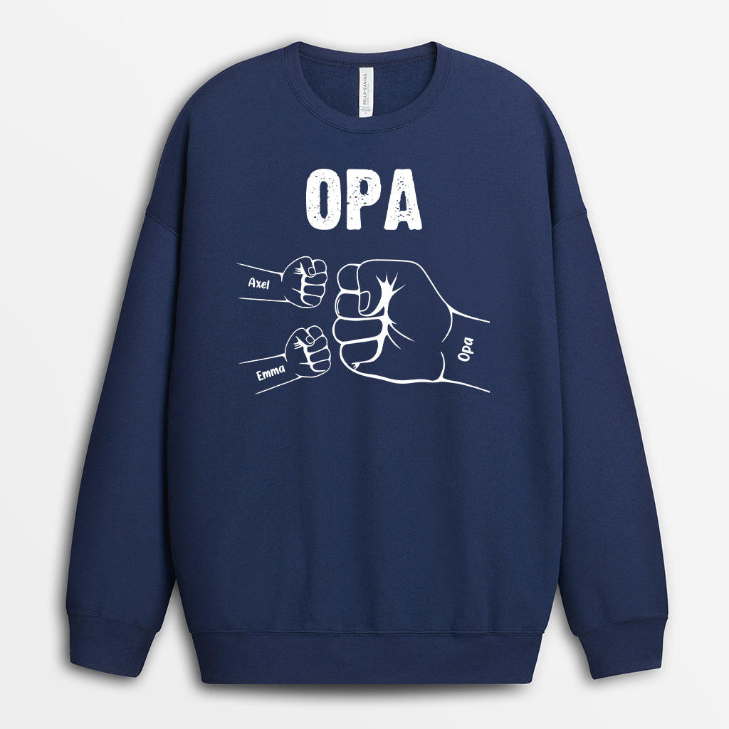 0263PGE2 opa enkelkinder und die faust personalisiertes kissen fur opas 0263p185b