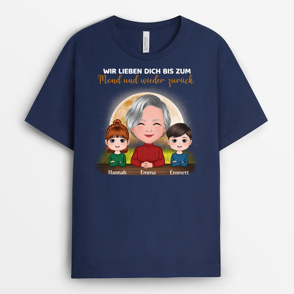 Ich Liebe Dich - Personalisierte Geschenke | T-Shirt für Mama/Oma