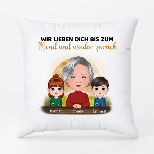 0525PGE1 Personalisierte Geschenke Kissen Enkelkinder Oma Mama
