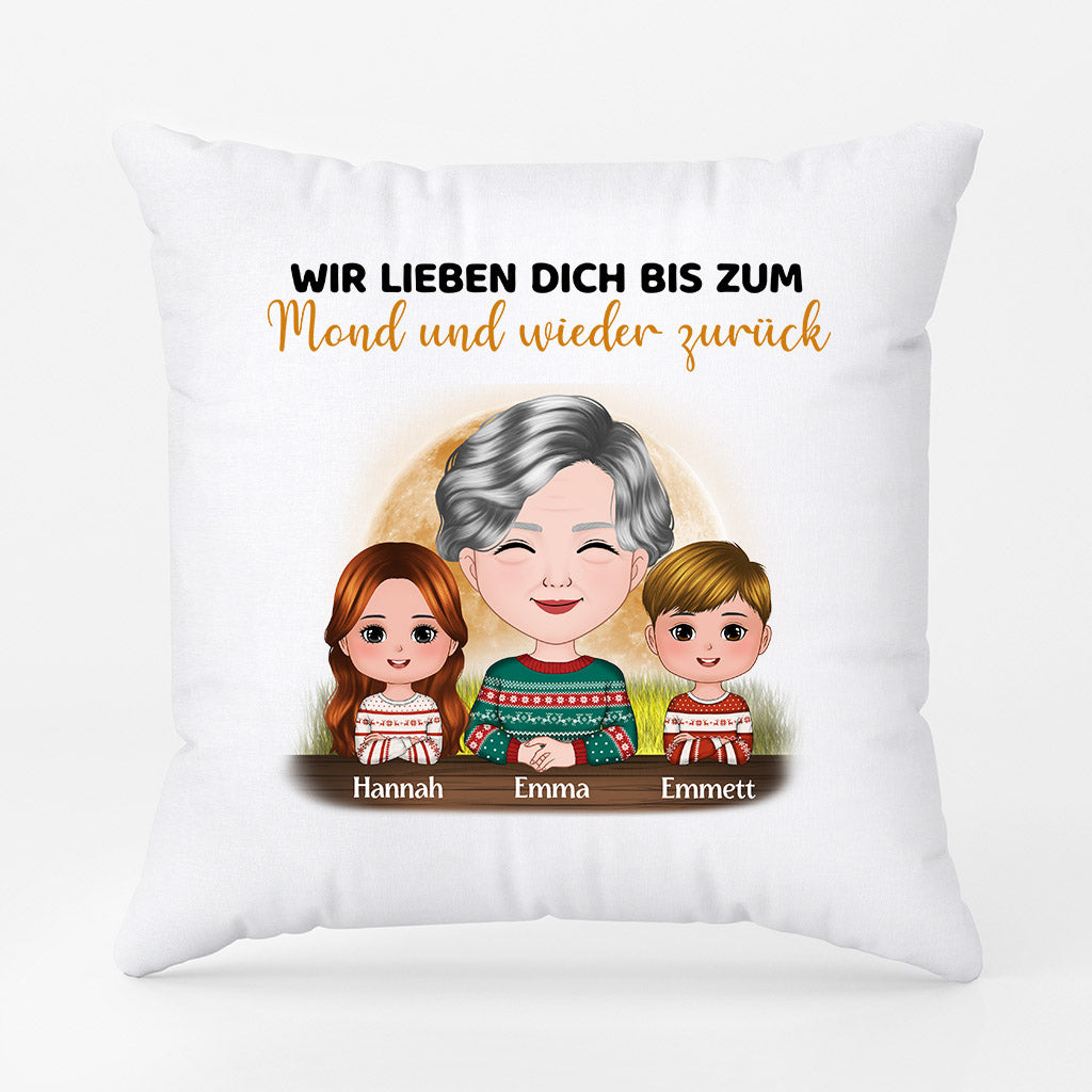 0525PGE2 Personalisierte Geschenke Kissen Enkelkinder Oma Mama