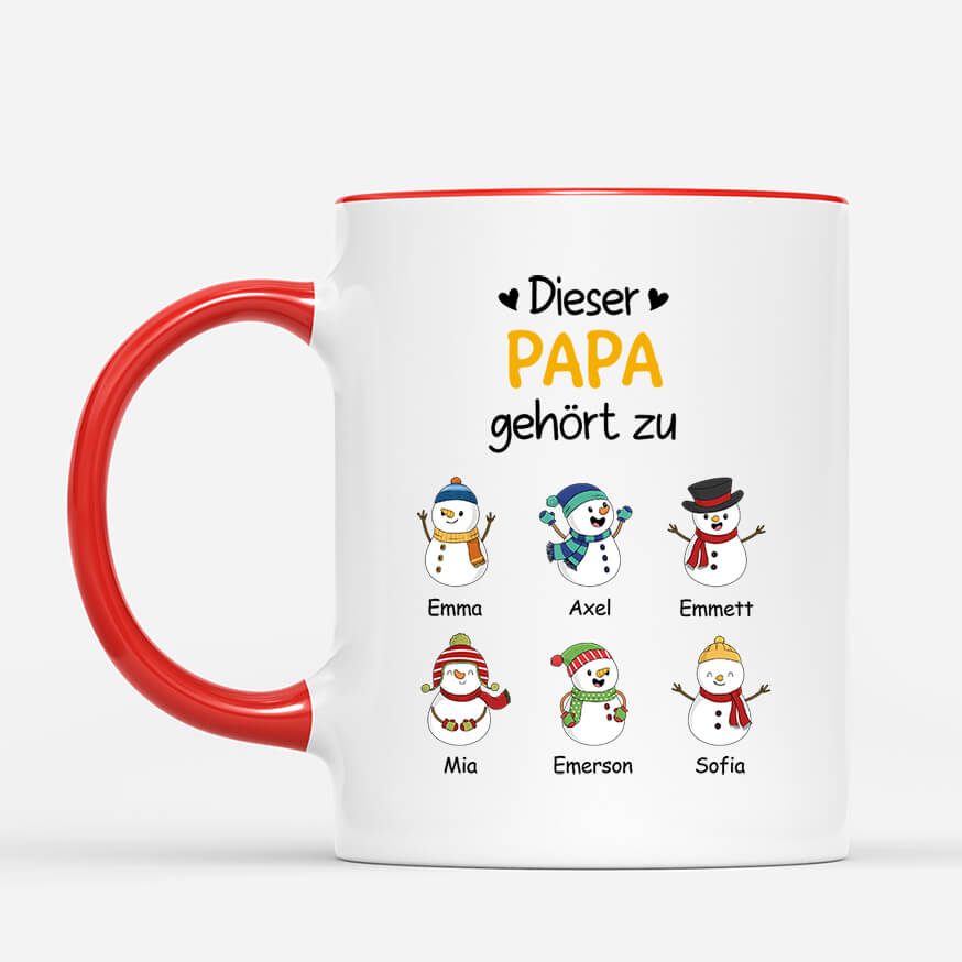 0527MGE2 Personalisierte Geschenke Tasse Weihnachten Enkelkinder Oma Mama