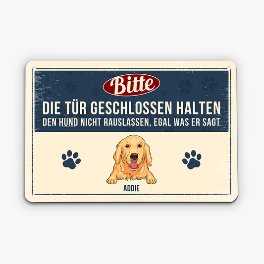 0603EGE4 Personalisierte Geschenke Turschild Hunde Hundeliebhaber Hundebesitzer