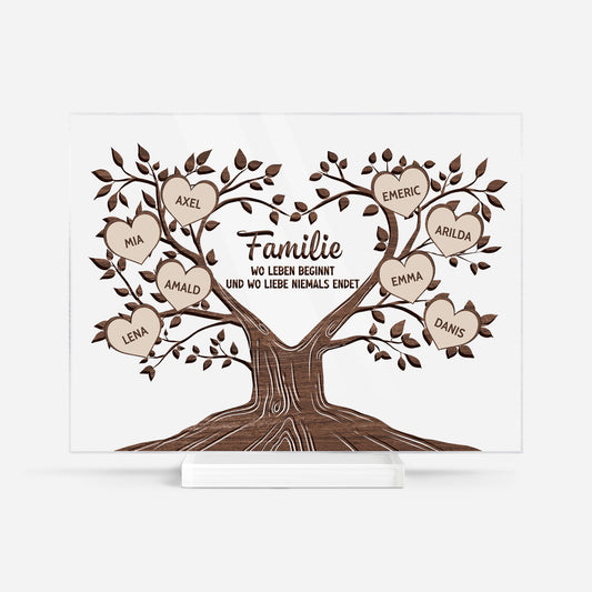 0725RGE1 familie stammbaum personalisierte acryl plakette familie 0725RTT8I