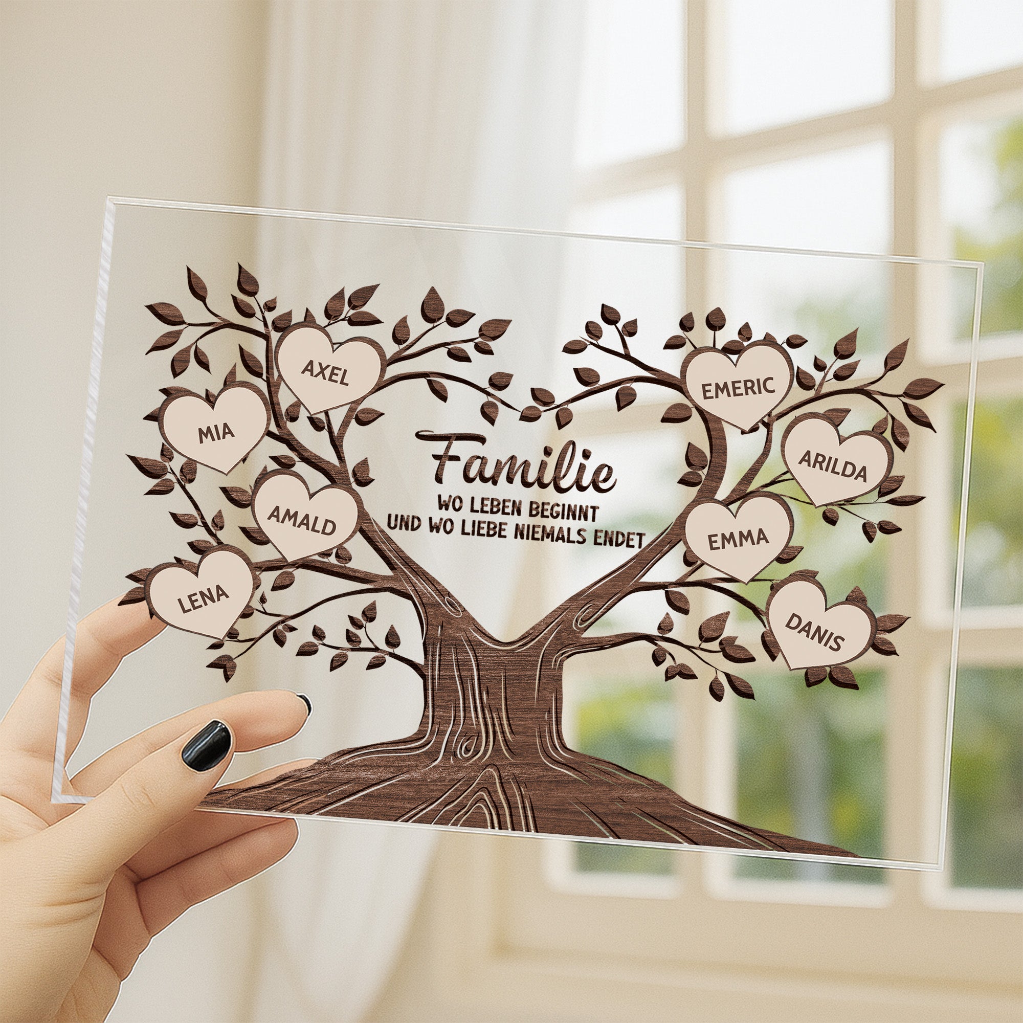 0725RGE3 familie stammbaum personalisierte acryl plakette familie 0725RTT8I