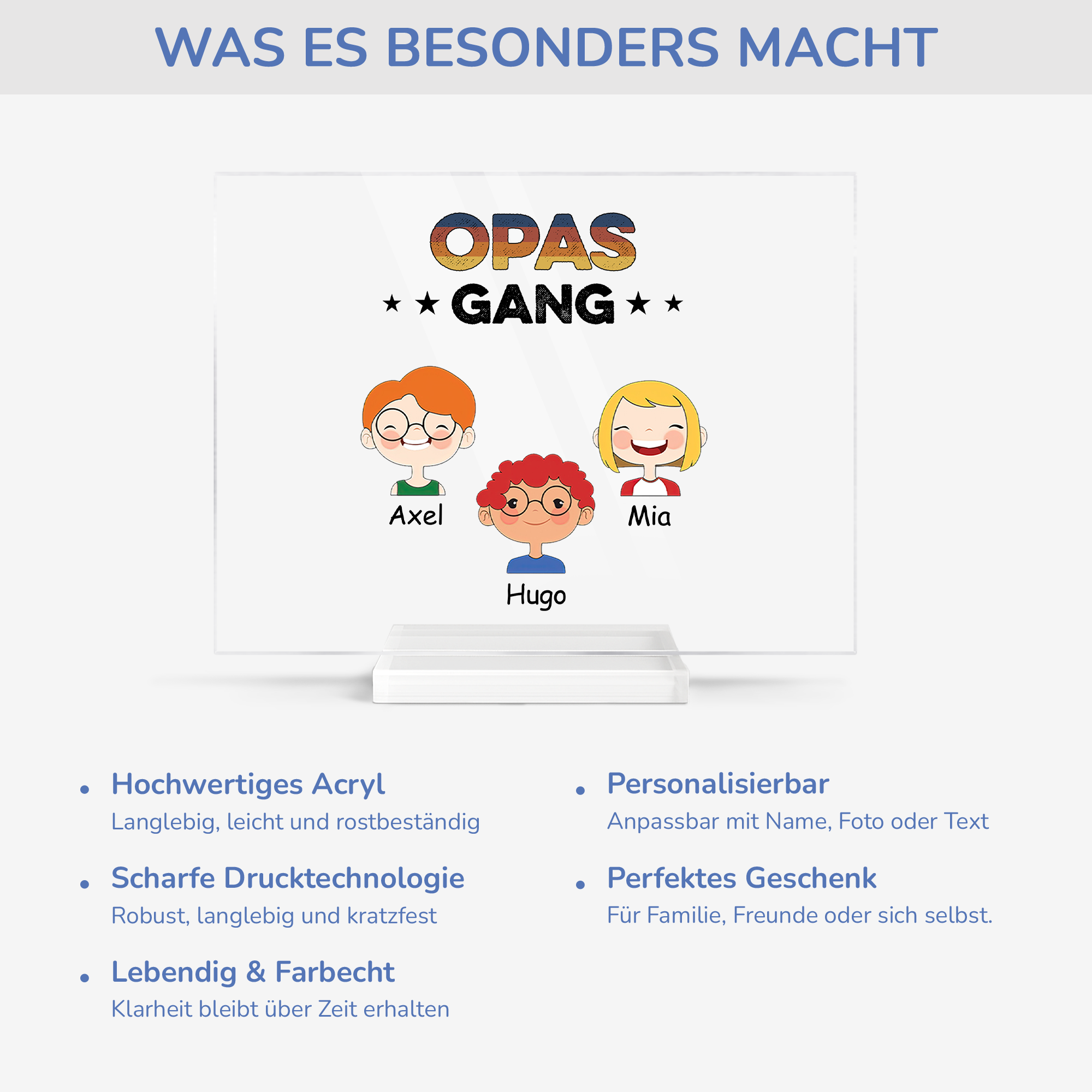 0793RGE5 opas gang kinder personalisierte acryl plakette papa 0793R8N7B