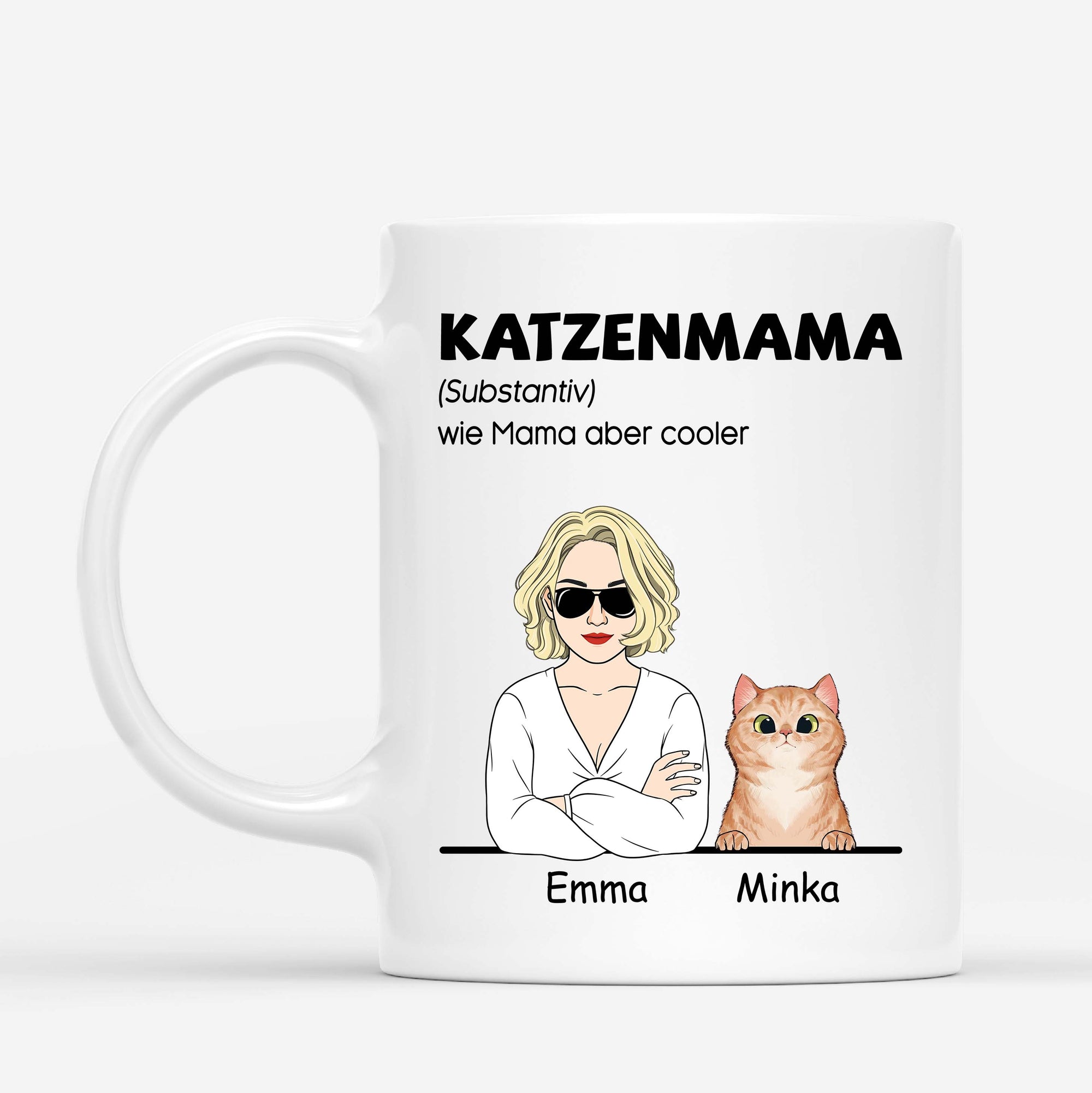 Coole Katzenmama - Personalisierte Geschenke | Tasse für Katzenbesitzer