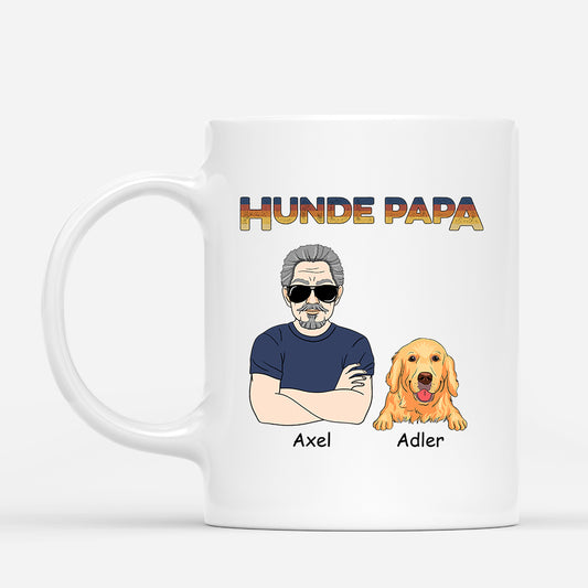 0821MGE1 Personalisierte Geschenke Tasse Hunde Hundebesitzer Hundepapa