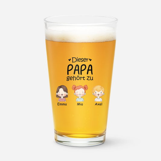 0827IGE1 dieser papa gehort zu kinder personalisiertes bierglas_ papa 0827I8N8B