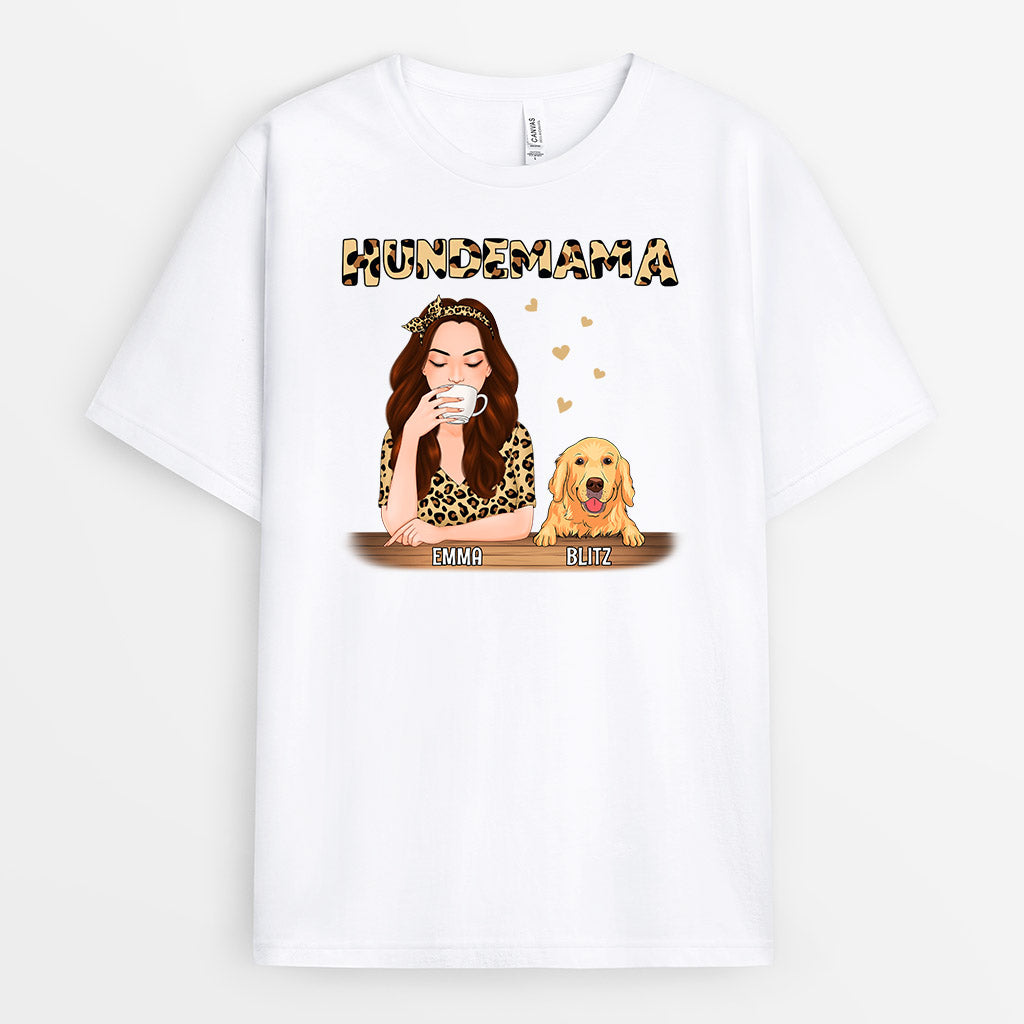 0866AGE2 Personalisierte Geschenke T Shirt Hunde Hundebesitzer