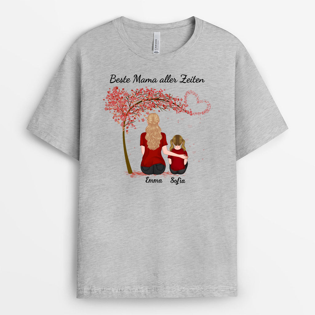 Beste Mama Oma - Personalisierte Geschenke | T-Shirt für Mama/Oma