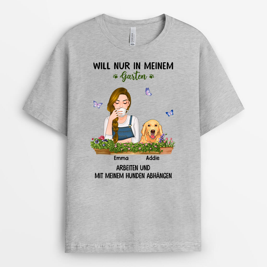 0872AGE2 Personalisierte Geschenke T Shirt Garten Hunde Hundeliebhaber Hundebesitzer_e46b4720 a416 4db4 9a38 a69d7252633e