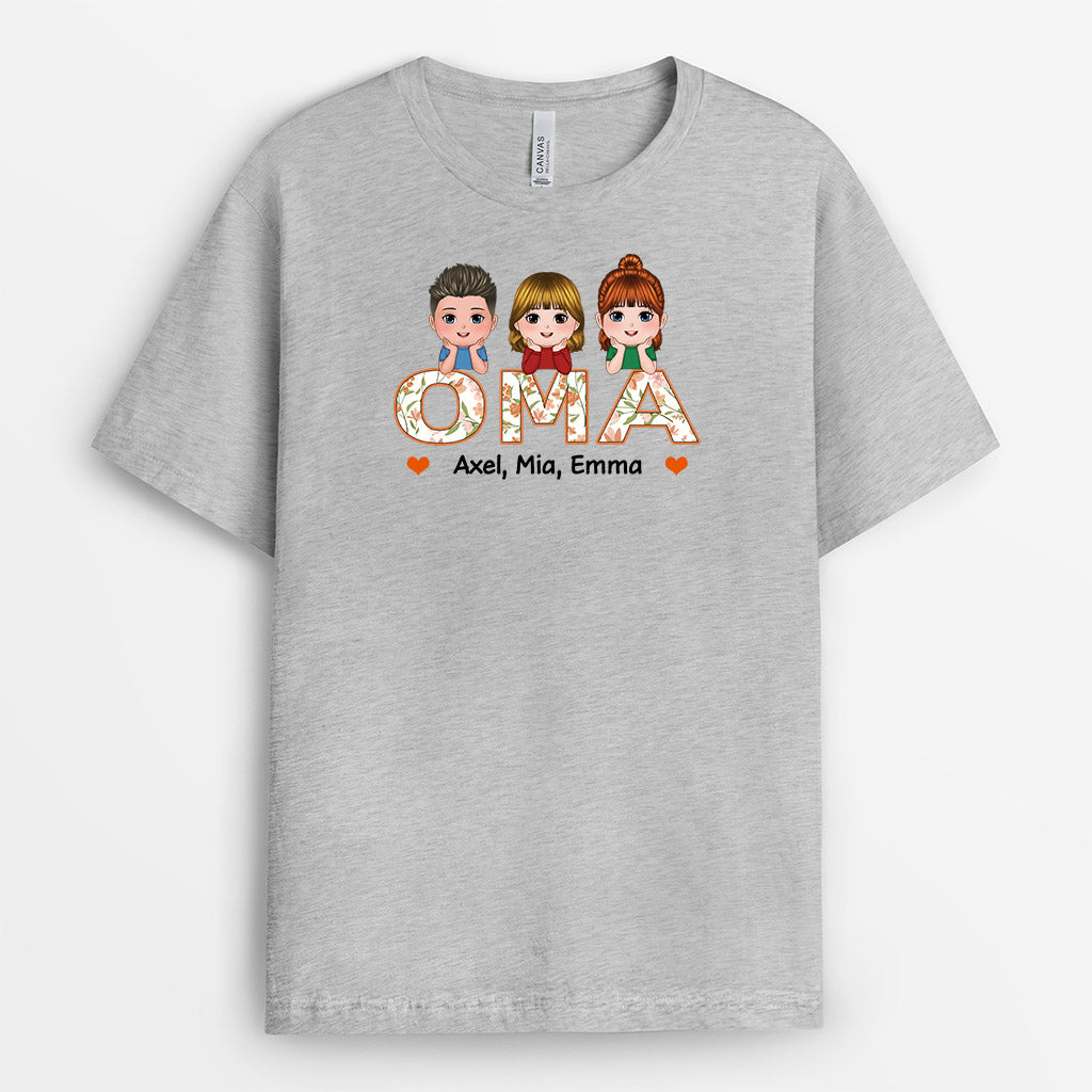 Blumige Mama - Personalisierte Geschenke | T-Shirt für Mama/Oma