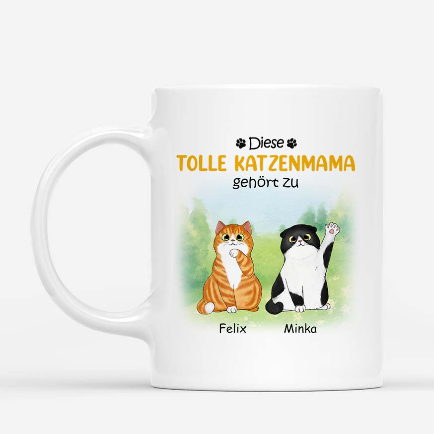 Diese Katzenmama Gehört Zu - Personalisierte Geschenke | Tasse für Katzenbesitzer