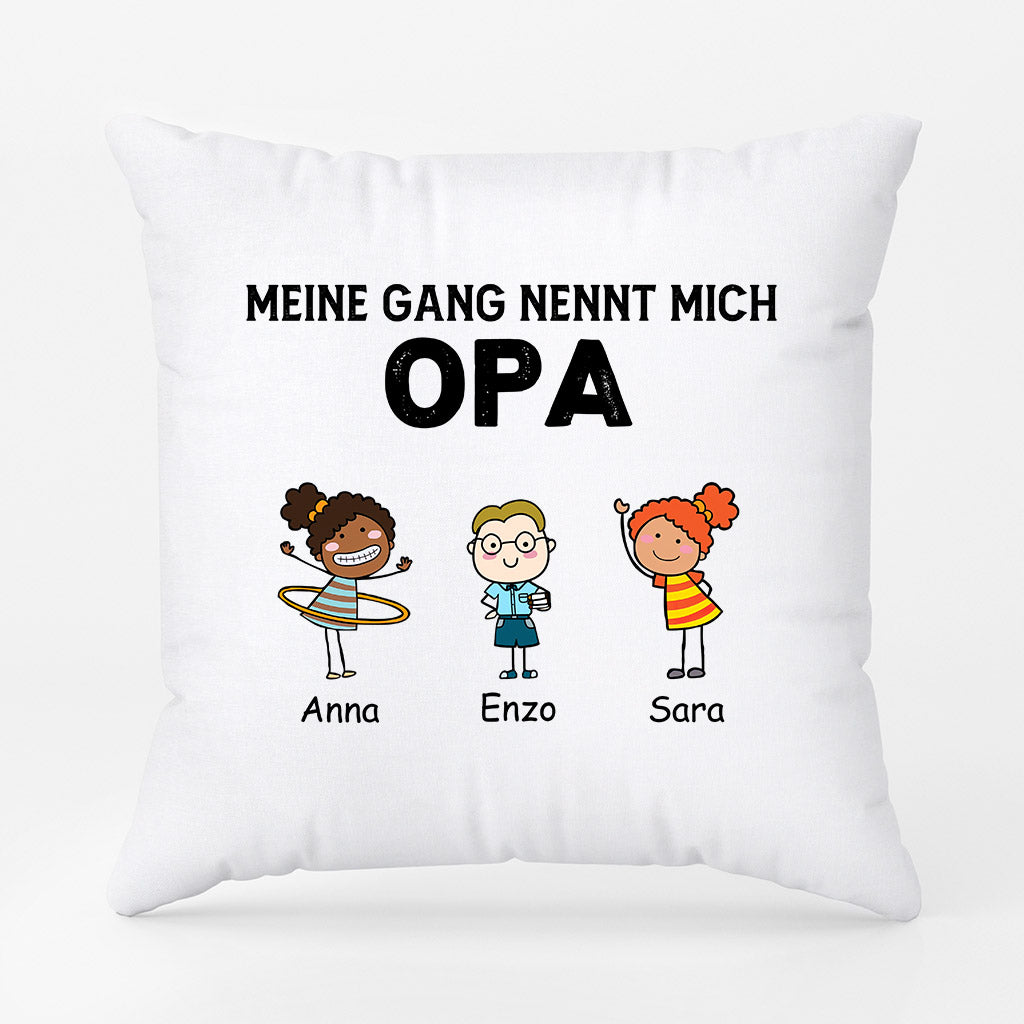 Mein Gang Nennt Mich Papa - Personalisierte Geschenke | Kissen für Papa/Opa