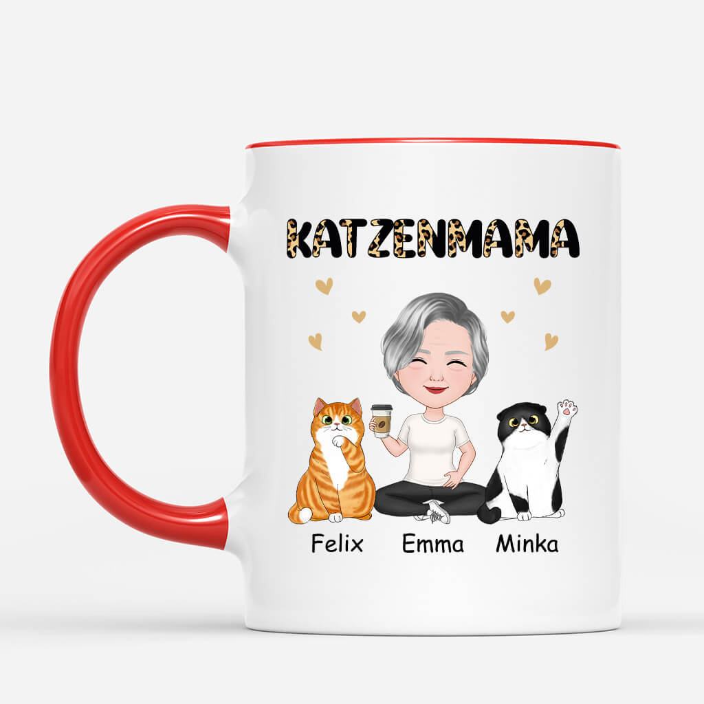 0915MGE2 hundemama  persnalisierte tasse fur katzenhalterin