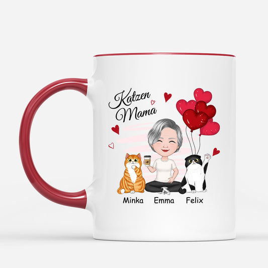 0916MGE2 Personalisierte Geschenke Tasse Katzen Katzenmama Katzenliebhaber Katzenbestzer